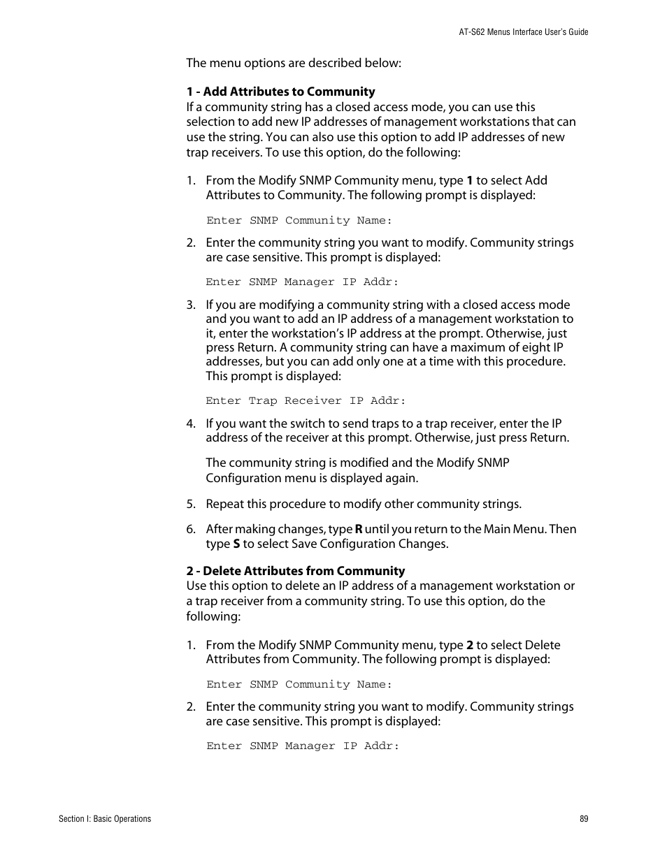 Allied Telesis AT-S62 User Manual | Page 89 / 760