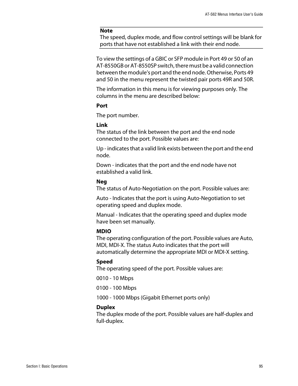 Allied Telesis AT-S62 User Manual | Page 95 / 760