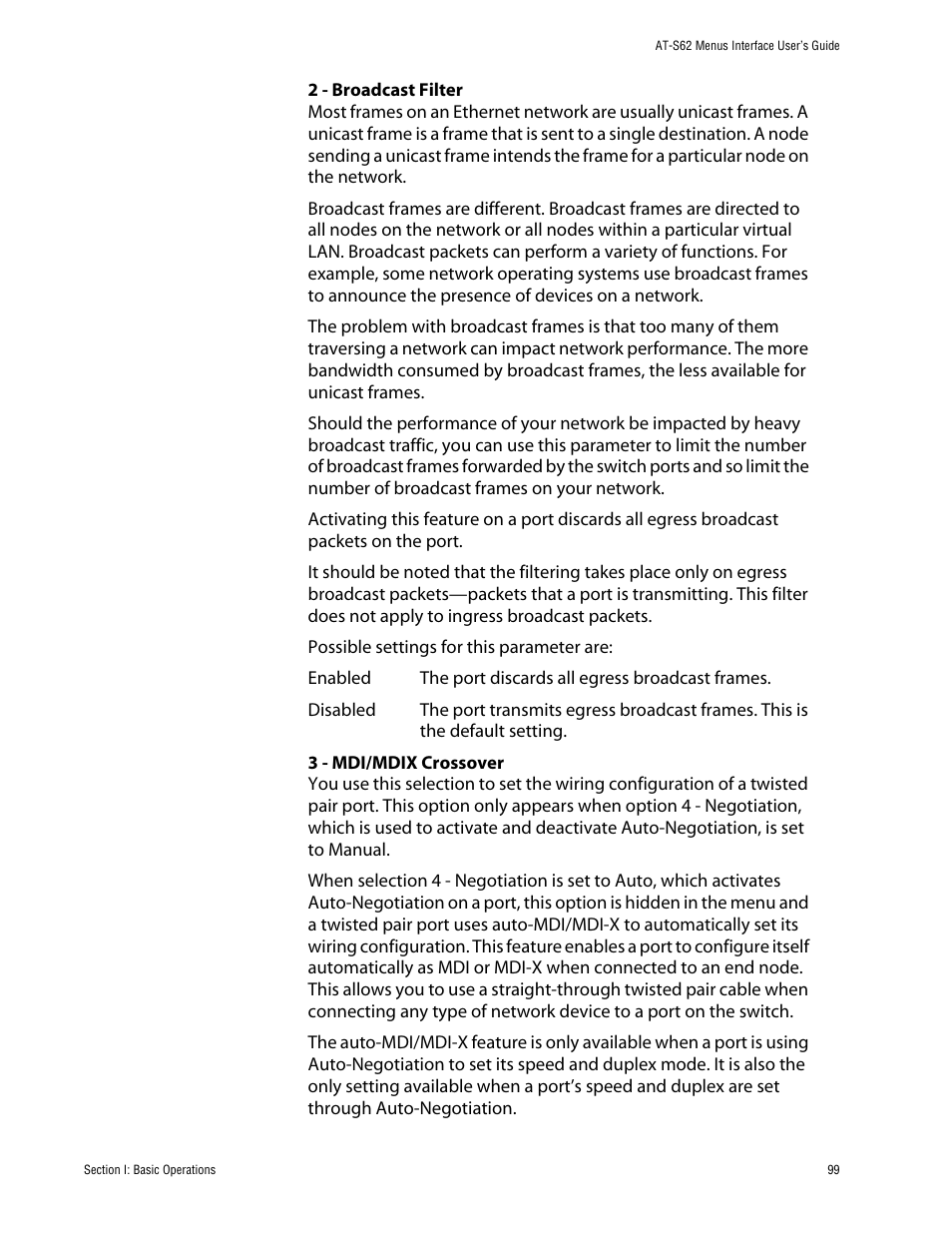 Allied Telesis AT-S62 User Manual | Page 99 / 760