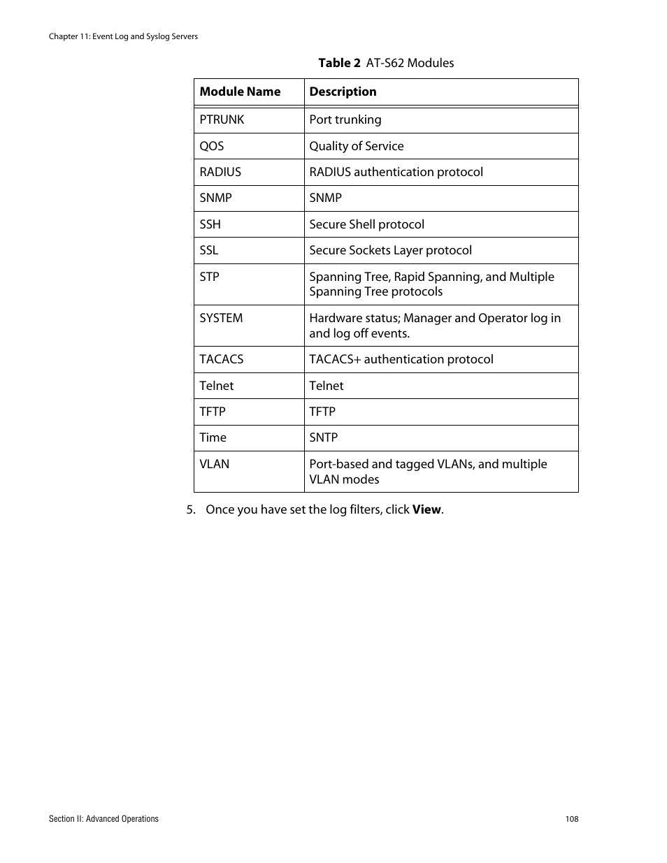Allied Telesis AT-S62 User Manual | Page 108 / 335