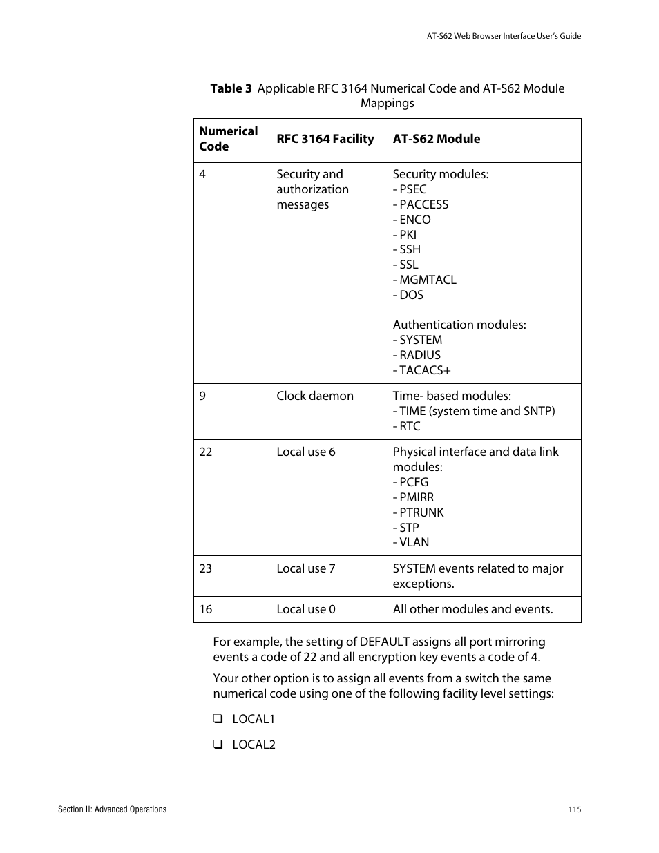 Allied Telesis AT-S62 User Manual | Page 115 / 335
