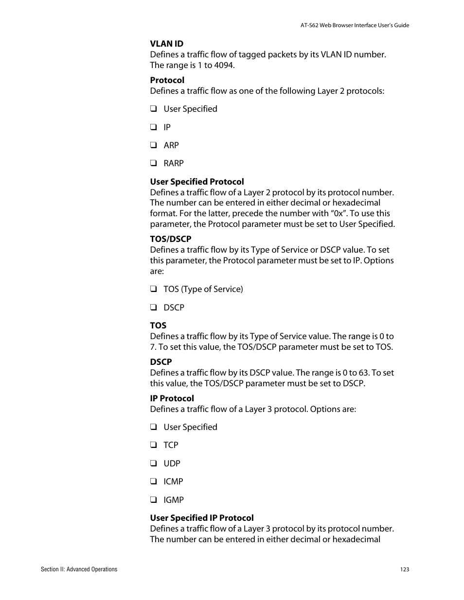 Allied Telesis AT-S62 User Manual | Page 123 / 335