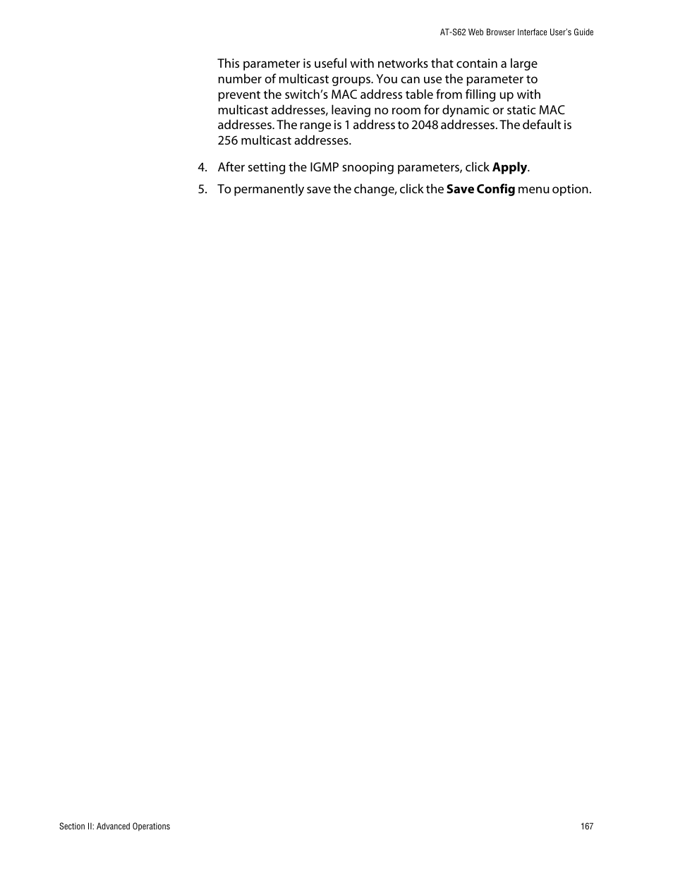 Allied Telesis AT-S62 User Manual | Page 167 / 335