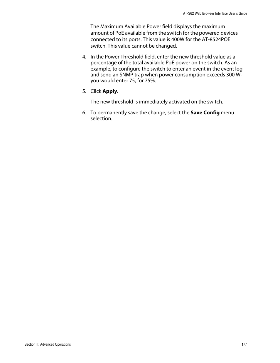 Allied Telesis AT-S62 User Manual | Page 177 / 335