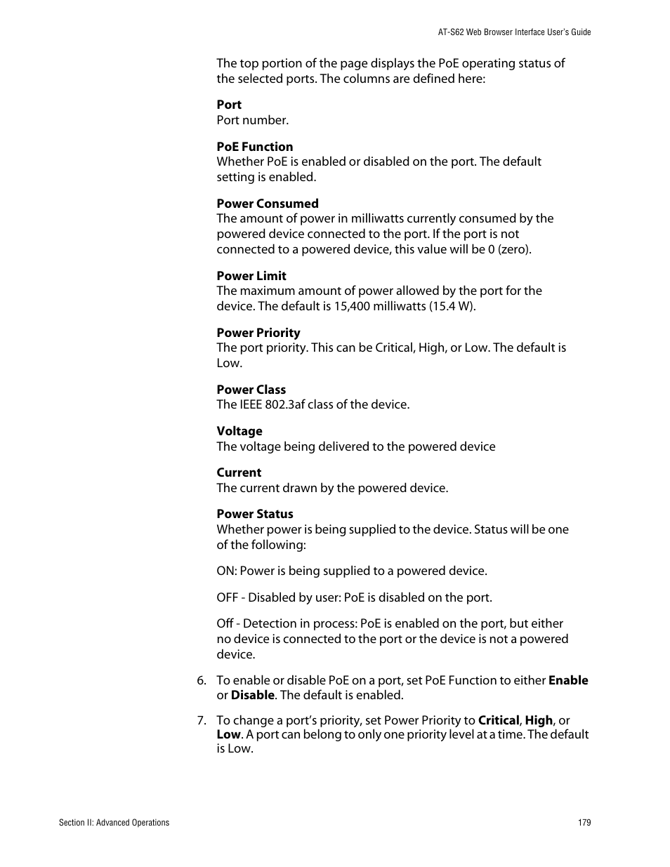 Allied Telesis AT-S62 User Manual | Page 179 / 335