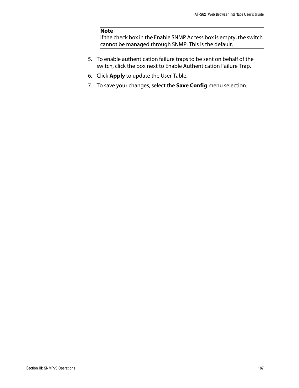 Allied Telesis AT-S62 User Manual | Page 187 / 335