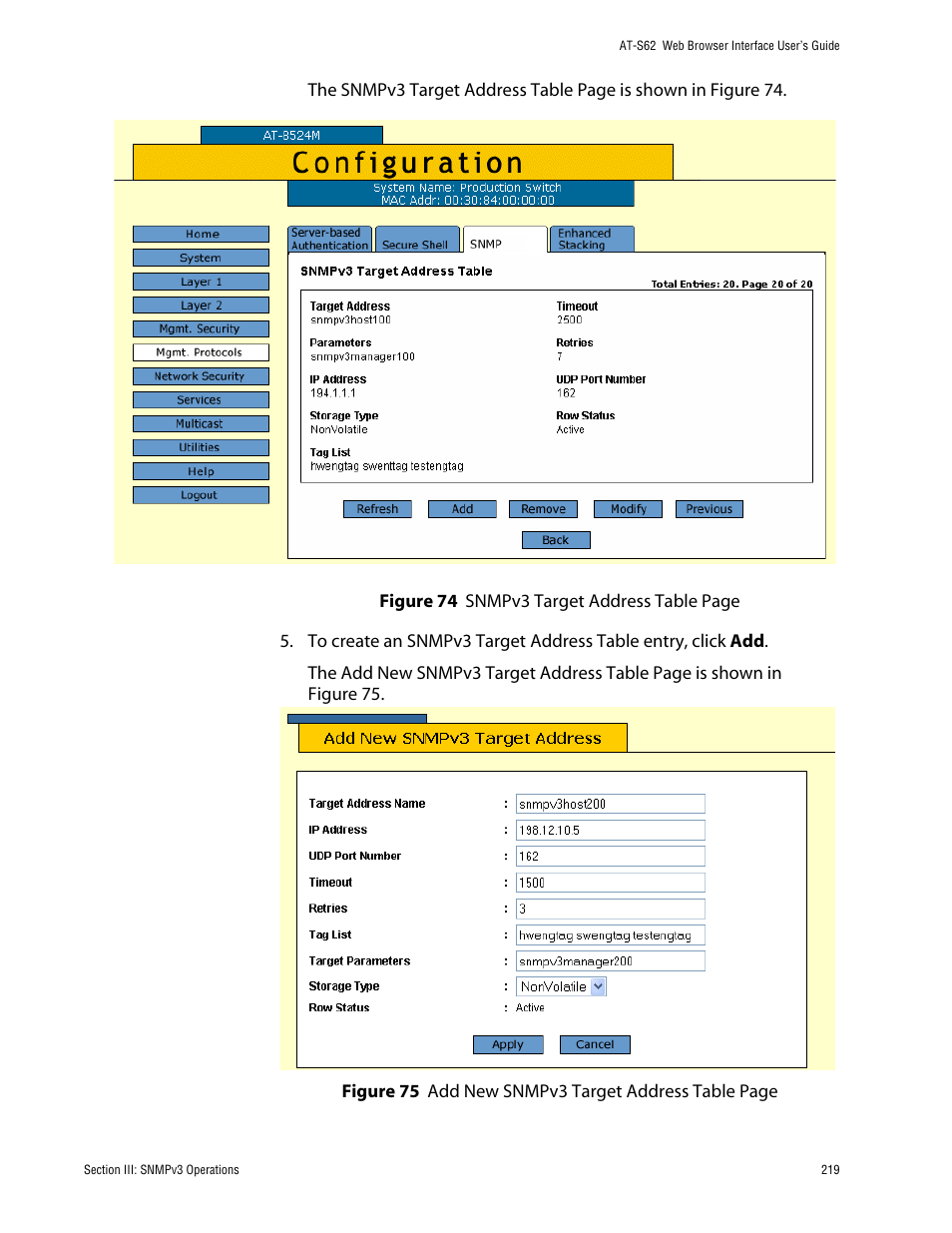 Allied Telesis AT-S62 User Manual | Page 219 / 335