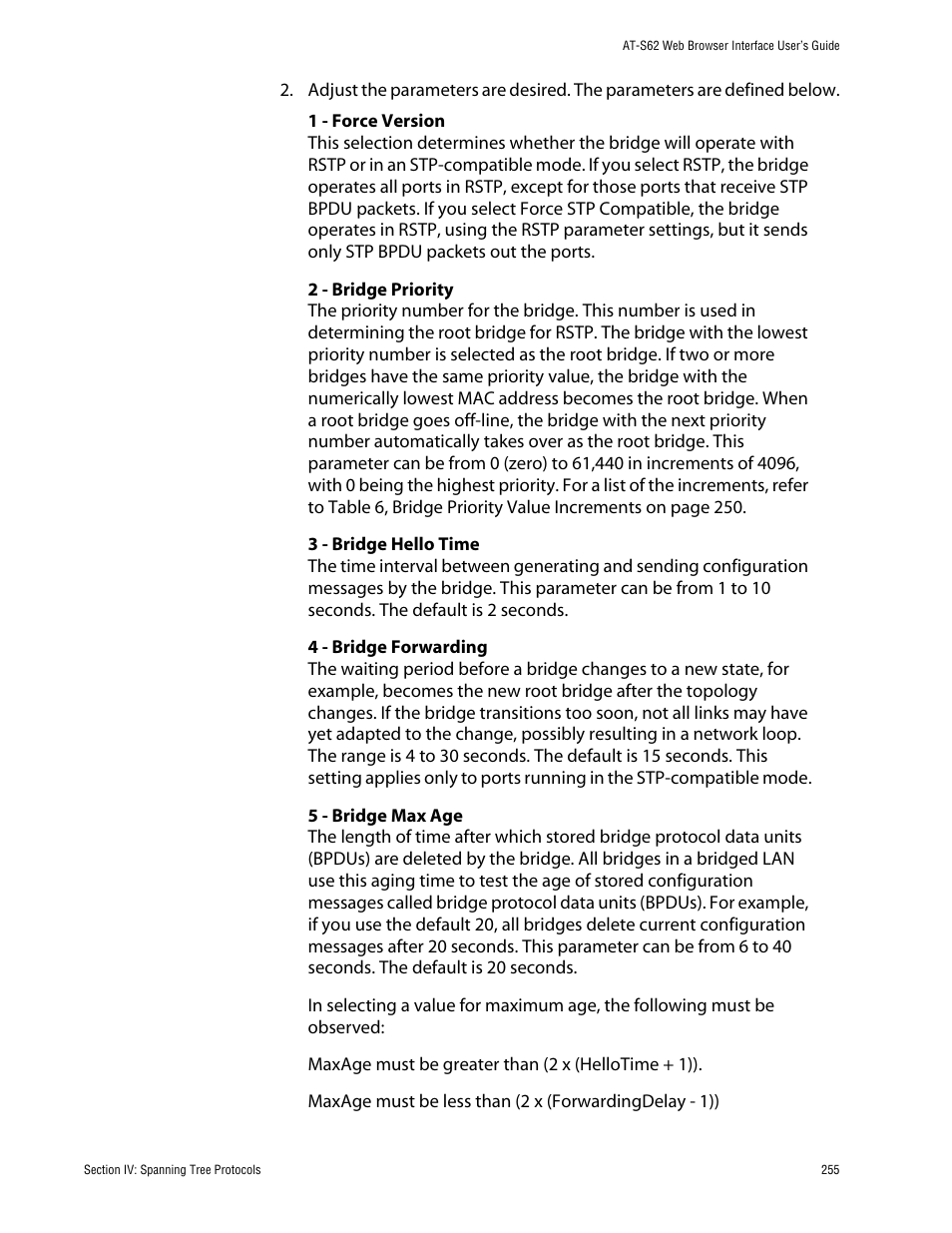 Allied Telesis AT-S62 User Manual | Page 255 / 335