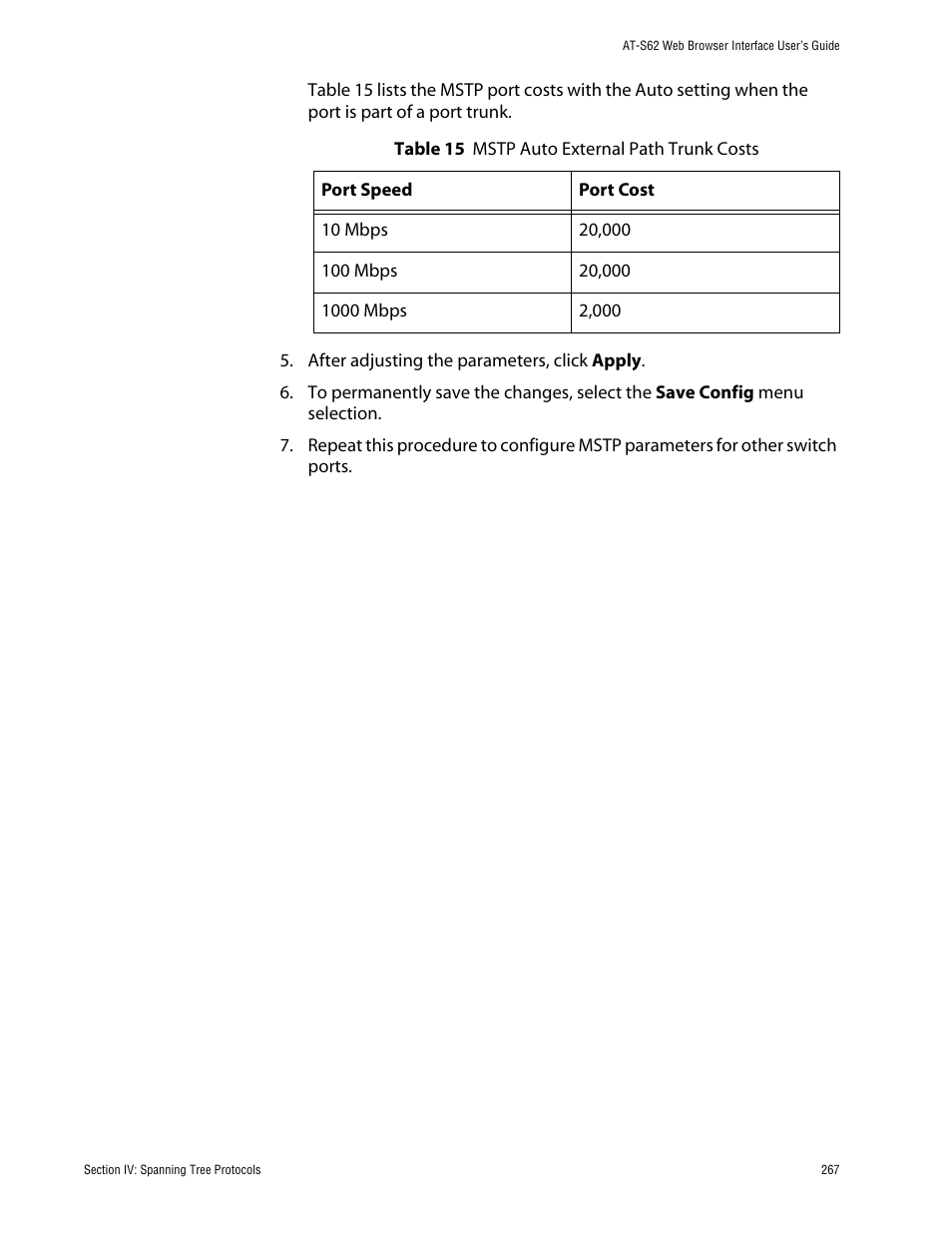 Allied Telesis AT-S62 User Manual | Page 267 / 335