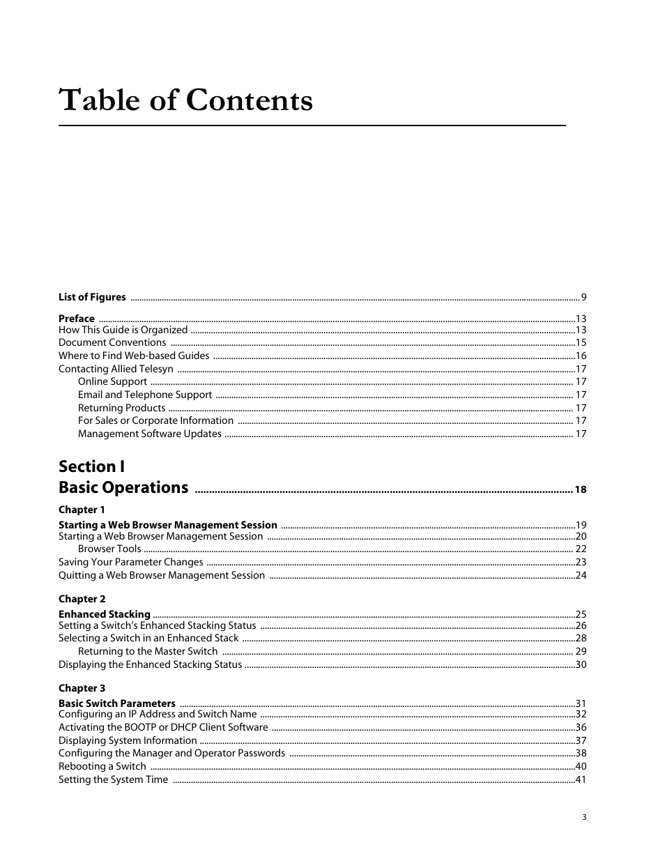 Allied Telesis AT-S62 User Manual | Page 3 / 335