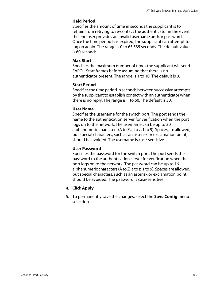 Allied Telesis AT-S62 User Manual | Page 307 / 335