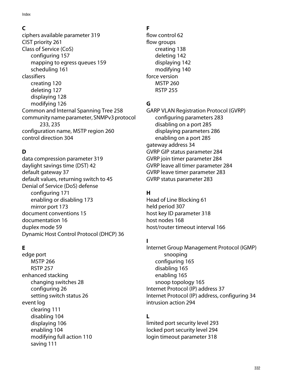 Allied Telesis AT-S62 User Manual | Page 332 / 335