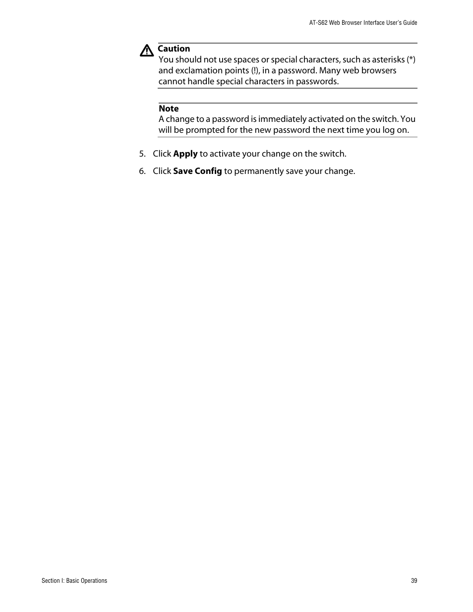 Allied Telesis AT-S62 User Manual | Page 39 / 335