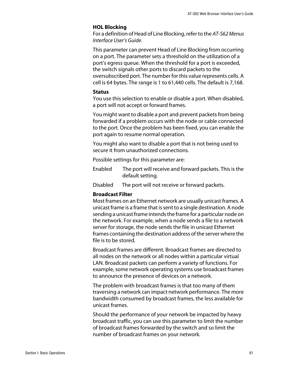 Allied Telesis AT-S62 User Manual | Page 61 / 335