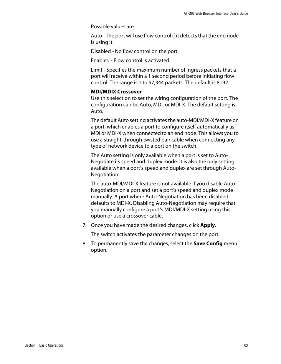 Allied Telesis AT-S62 User Manual | Page 63 / 335