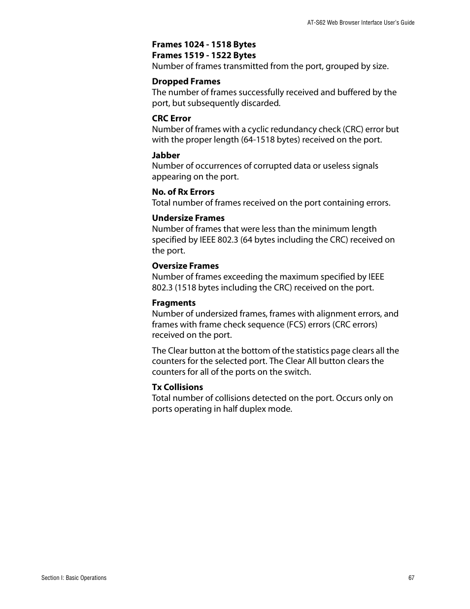 Allied Telesis AT-S62 User Manual | Page 67 / 335