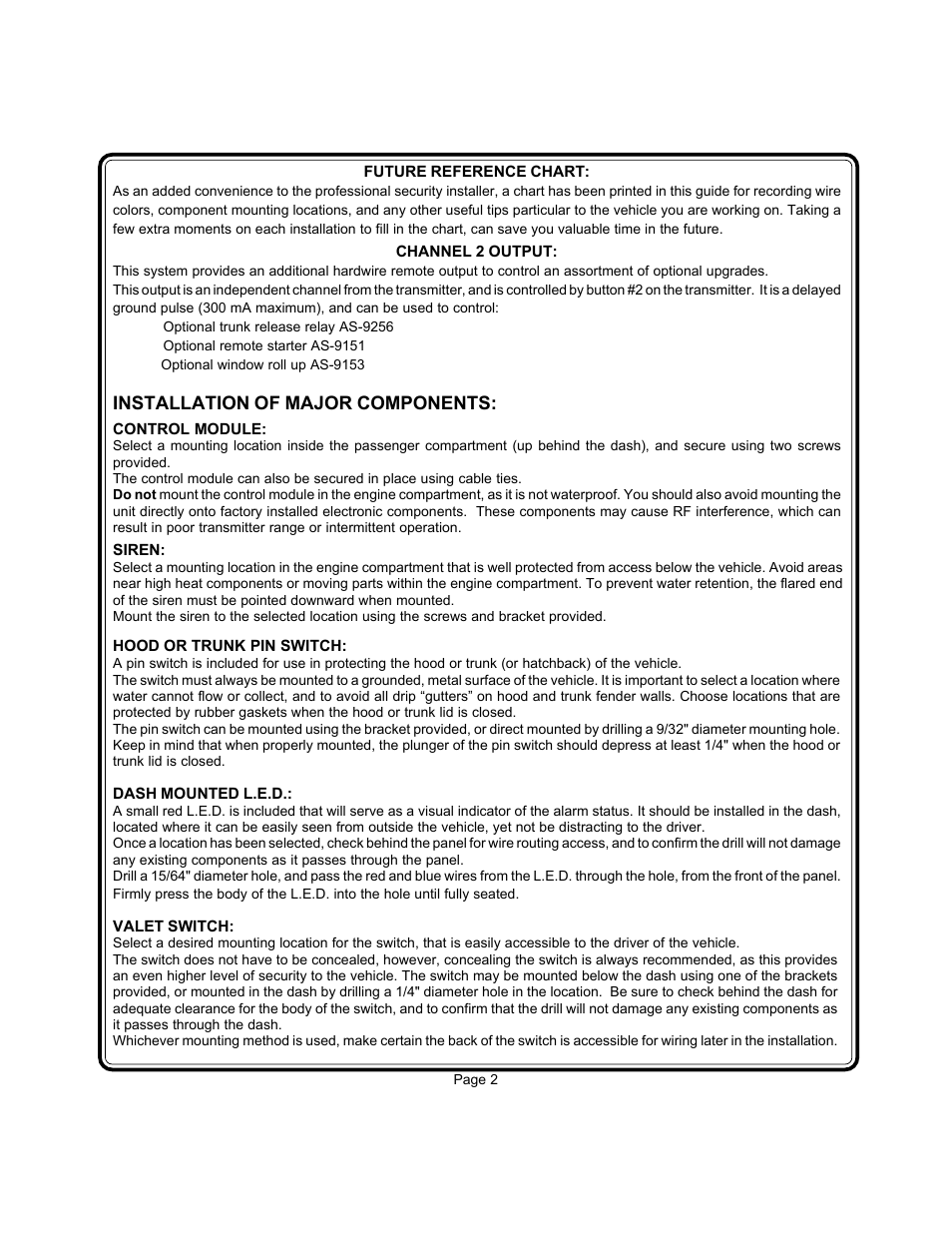 Audiovox Prestige AS-9256 User Manual | Page 3 / 19