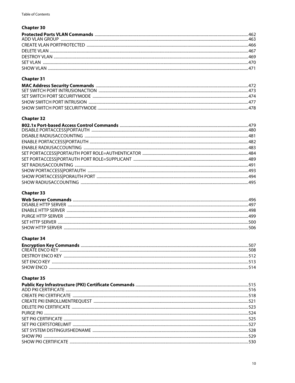 Allied Telesis AT-S62 User Manual | Page 10 / 573