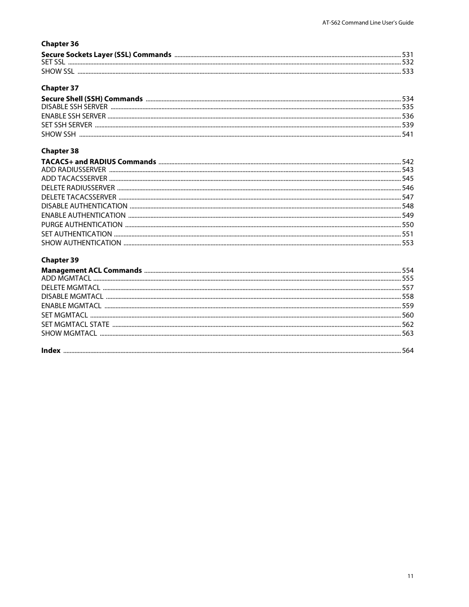 Allied Telesis AT-S62 User Manual | Page 11 / 573