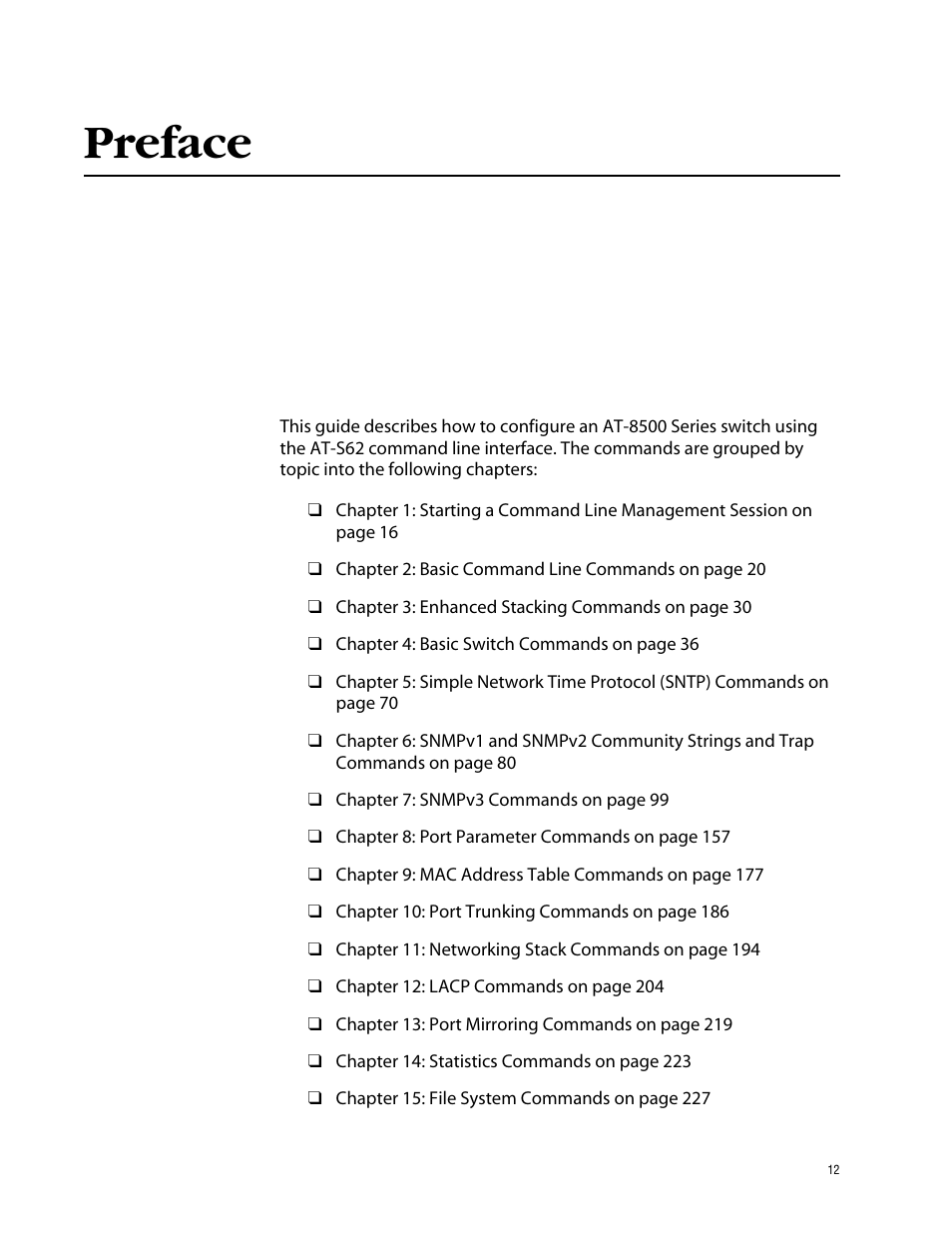 Allied Telesis AT-S62 User Manual | Page 12 / 573