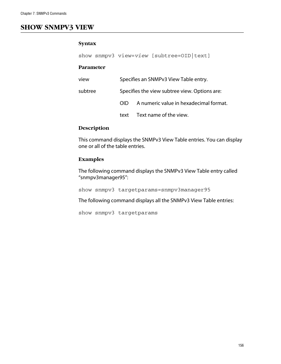 Show snmpv3 view | Allied Telesis AT-S62 User Manual | Page 156 / 573