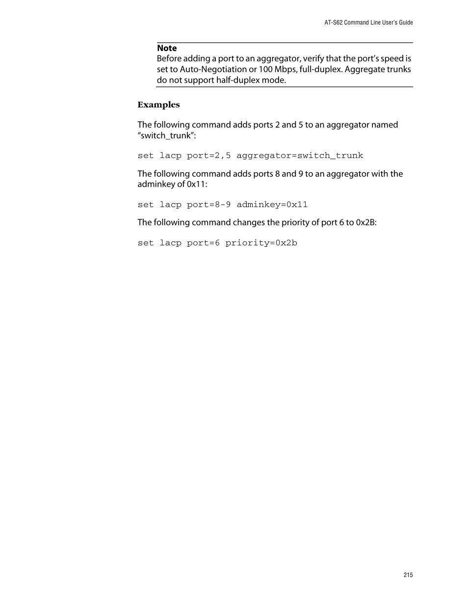 Allied Telesis AT-S62 User Manual | Page 215 / 573