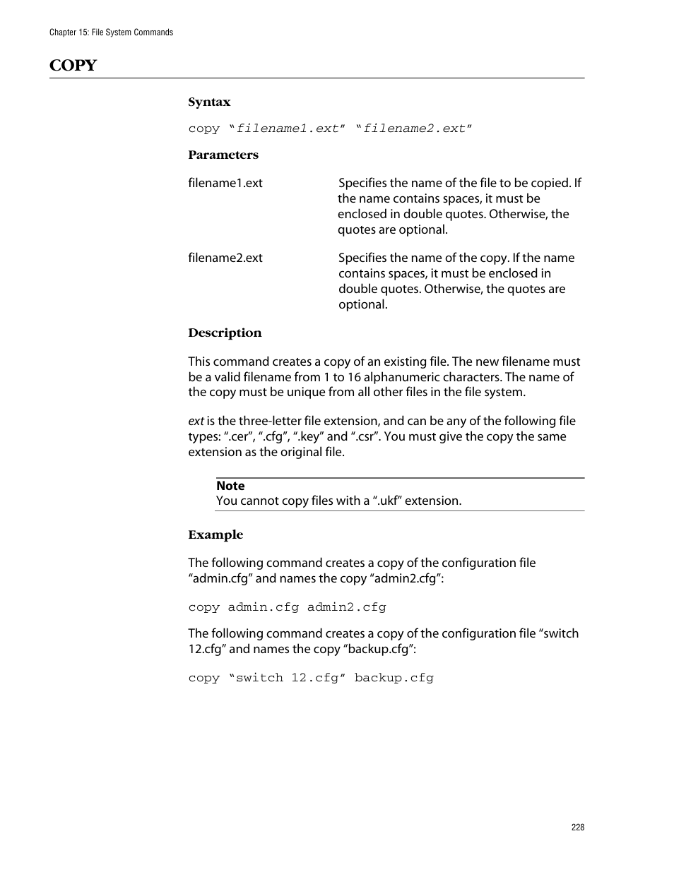 Copy | Allied Telesis AT-S62 User Manual | Page 228 / 573