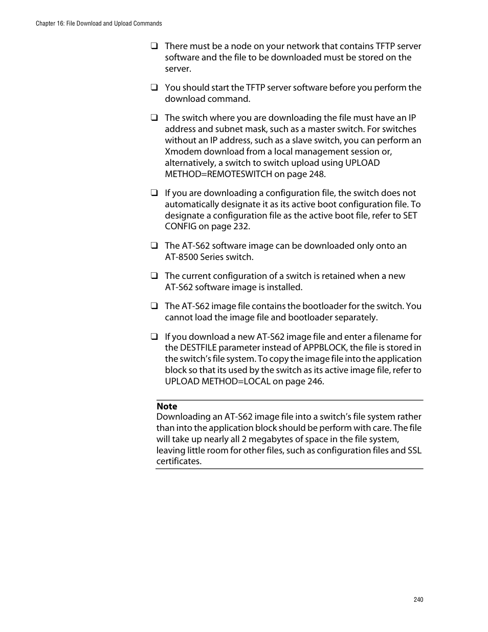 Allied Telesis AT-S62 User Manual | Page 240 / 573