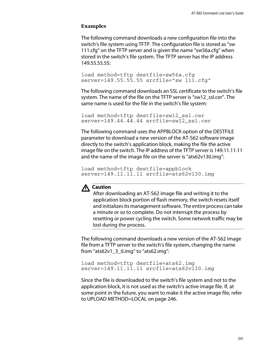 Allied Telesis AT-S62 User Manual | Page 241 / 573