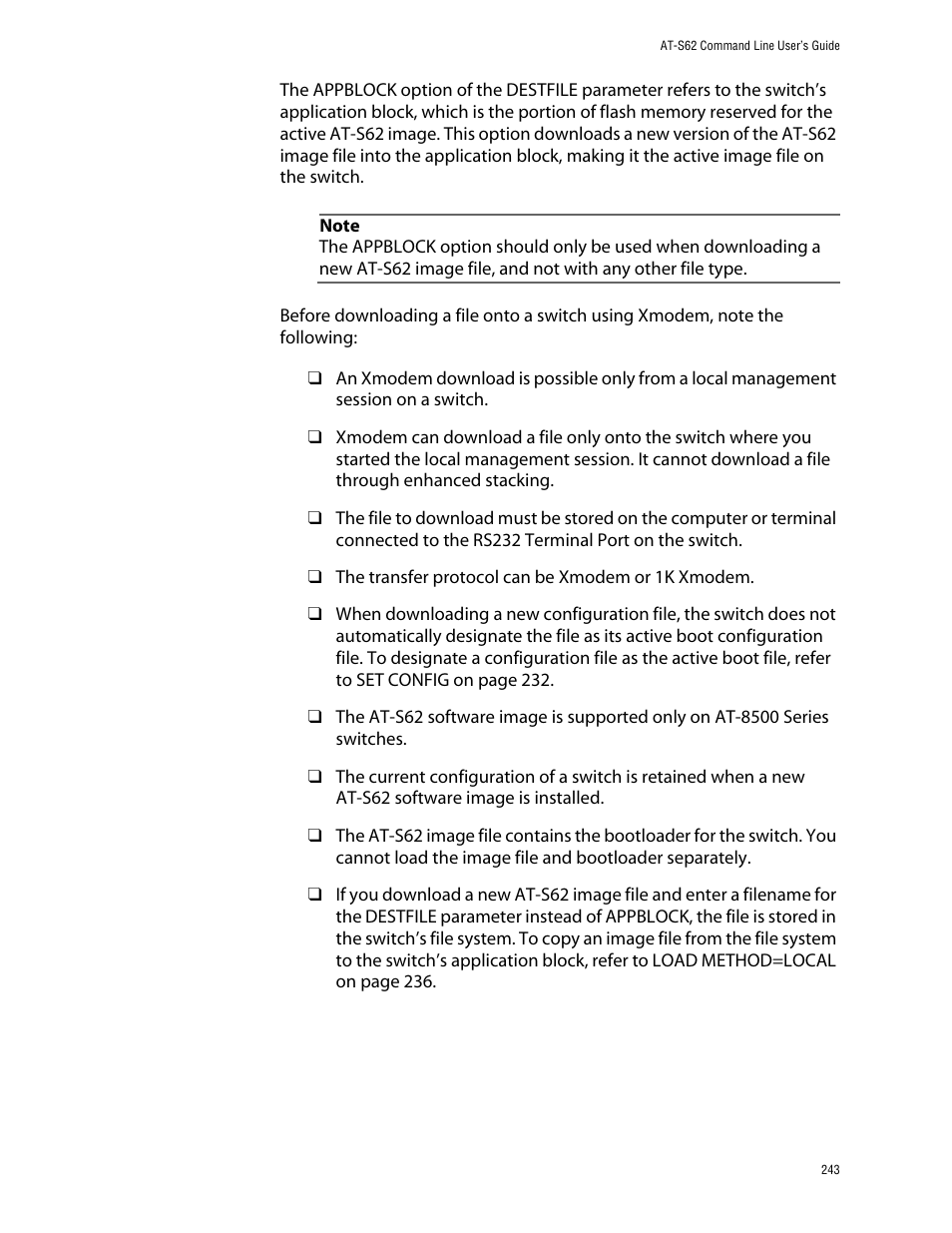 Allied Telesis AT-S62 User Manual | Page 243 / 573