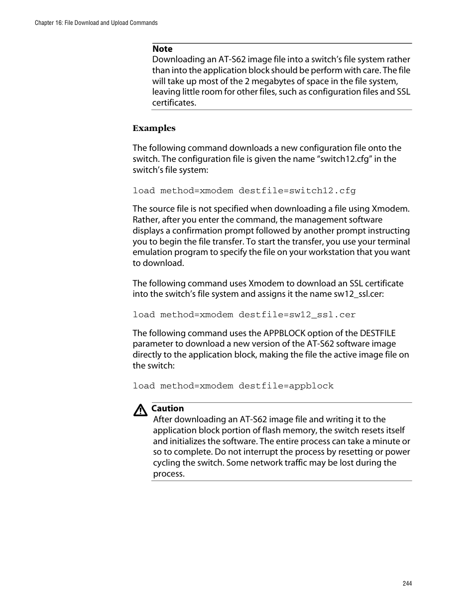 Allied Telesis AT-S62 User Manual | Page 244 / 573