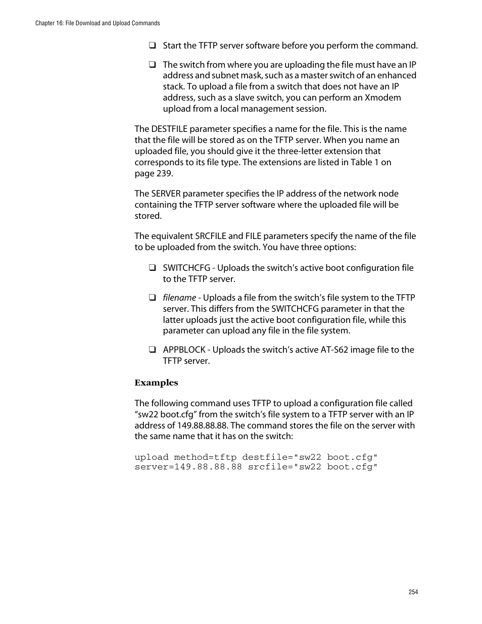 Allied Telesis AT-S62 User Manual | Page 254 / 573