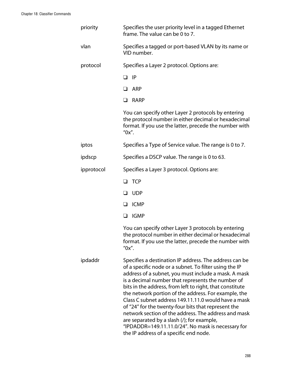 Allied Telesis AT-S62 User Manual | Page 288 / 573