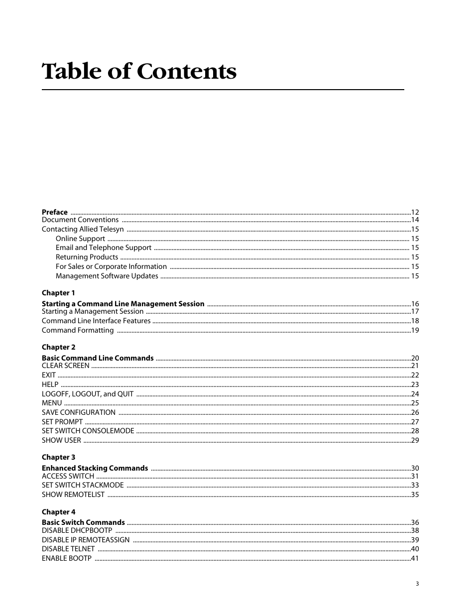 Allied Telesis AT-S62 User Manual | Page 3 / 573