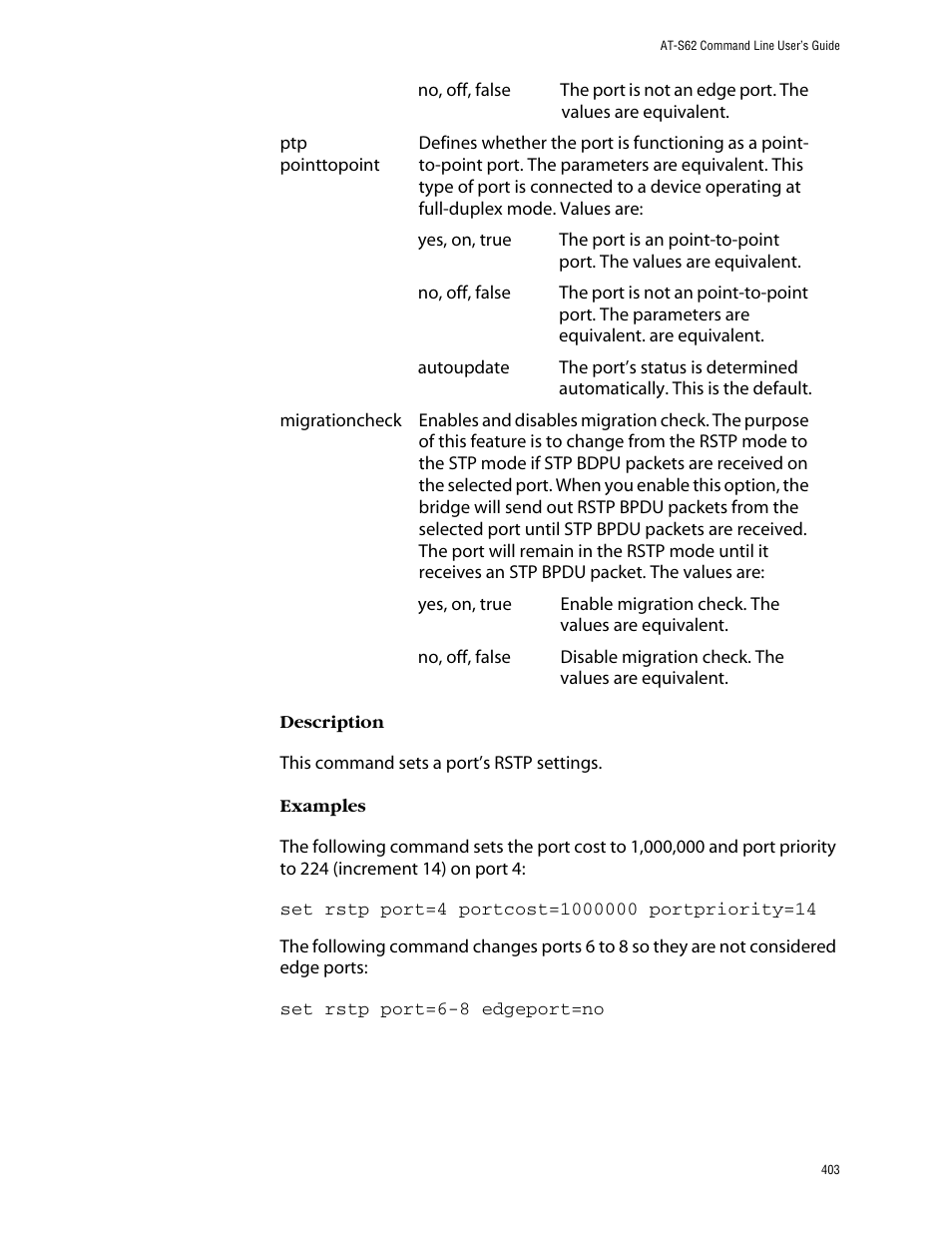Allied Telesis AT-S62 User Manual | Page 403 / 573
