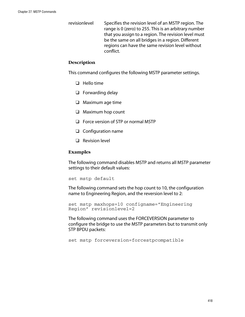 Allied Telesis AT-S62 User Manual | Page 418 / 573