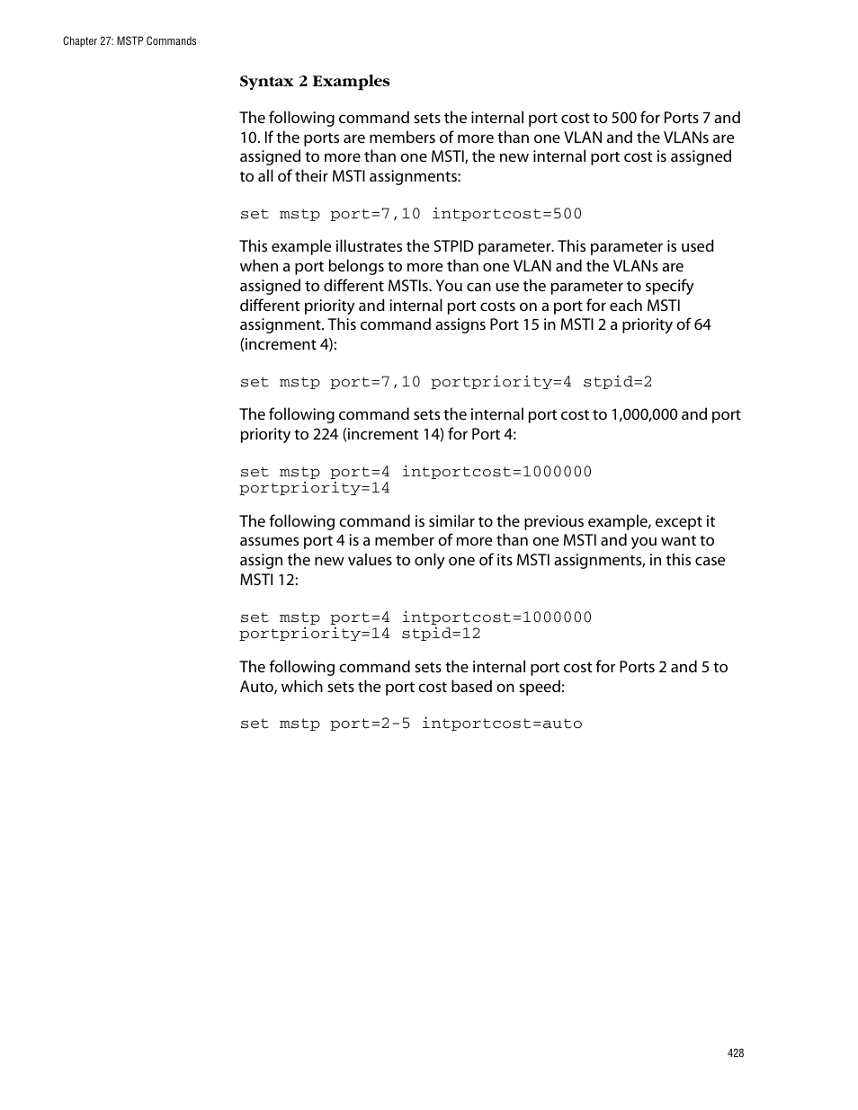 Allied Telesis AT-S62 User Manual | Page 428 / 573