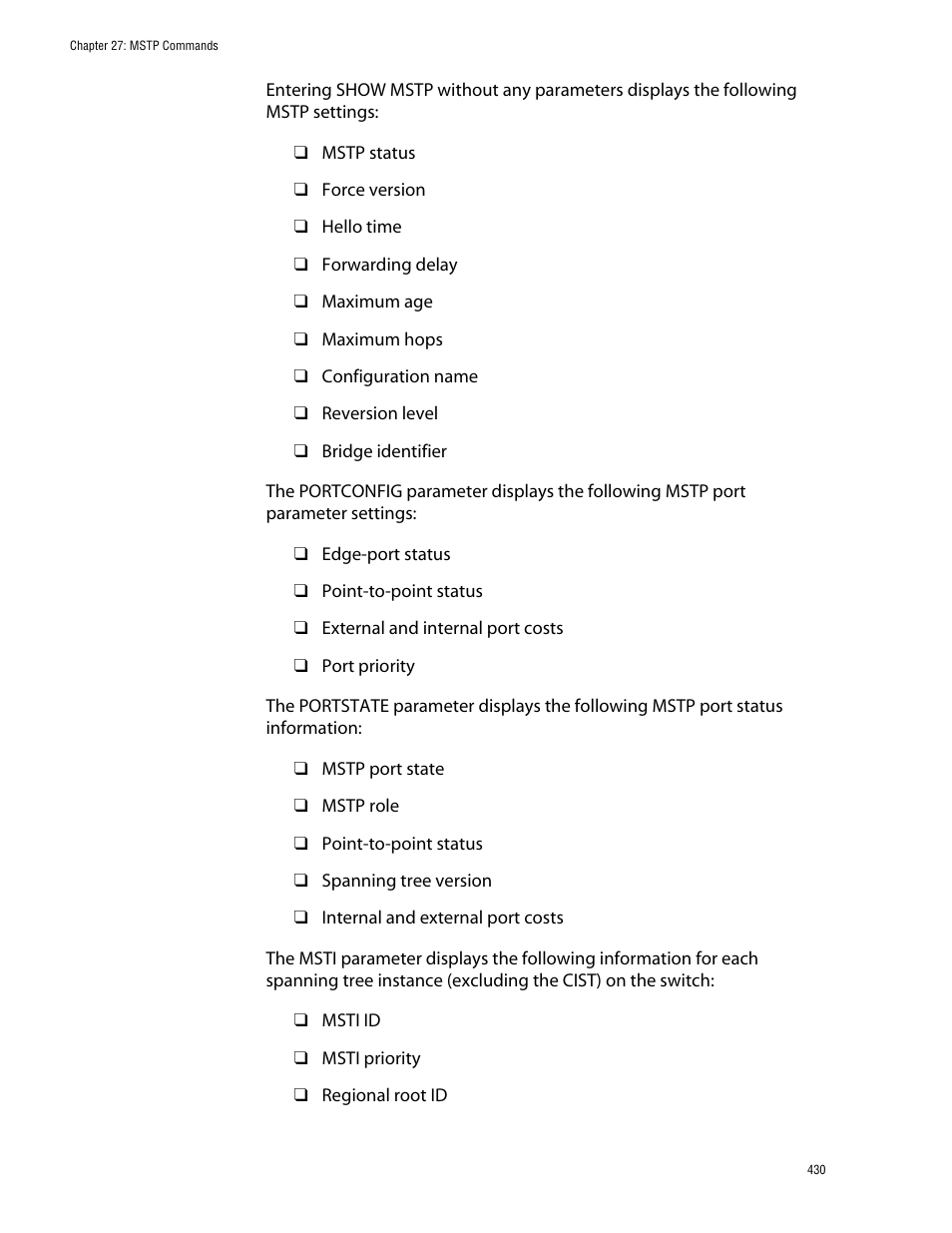 Allied Telesis AT-S62 User Manual | Page 430 / 573