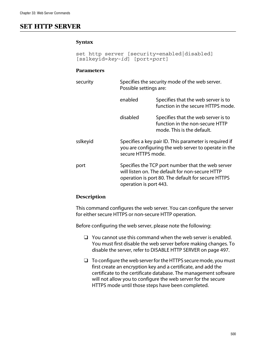 Set http server | Allied Telesis AT-S62 User Manual | Page 500 / 573