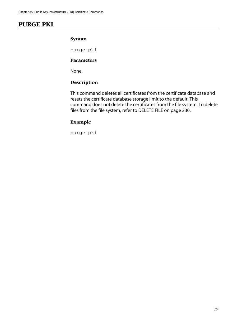 Purge pki | Allied Telesis AT-S62 User Manual | Page 524 / 573