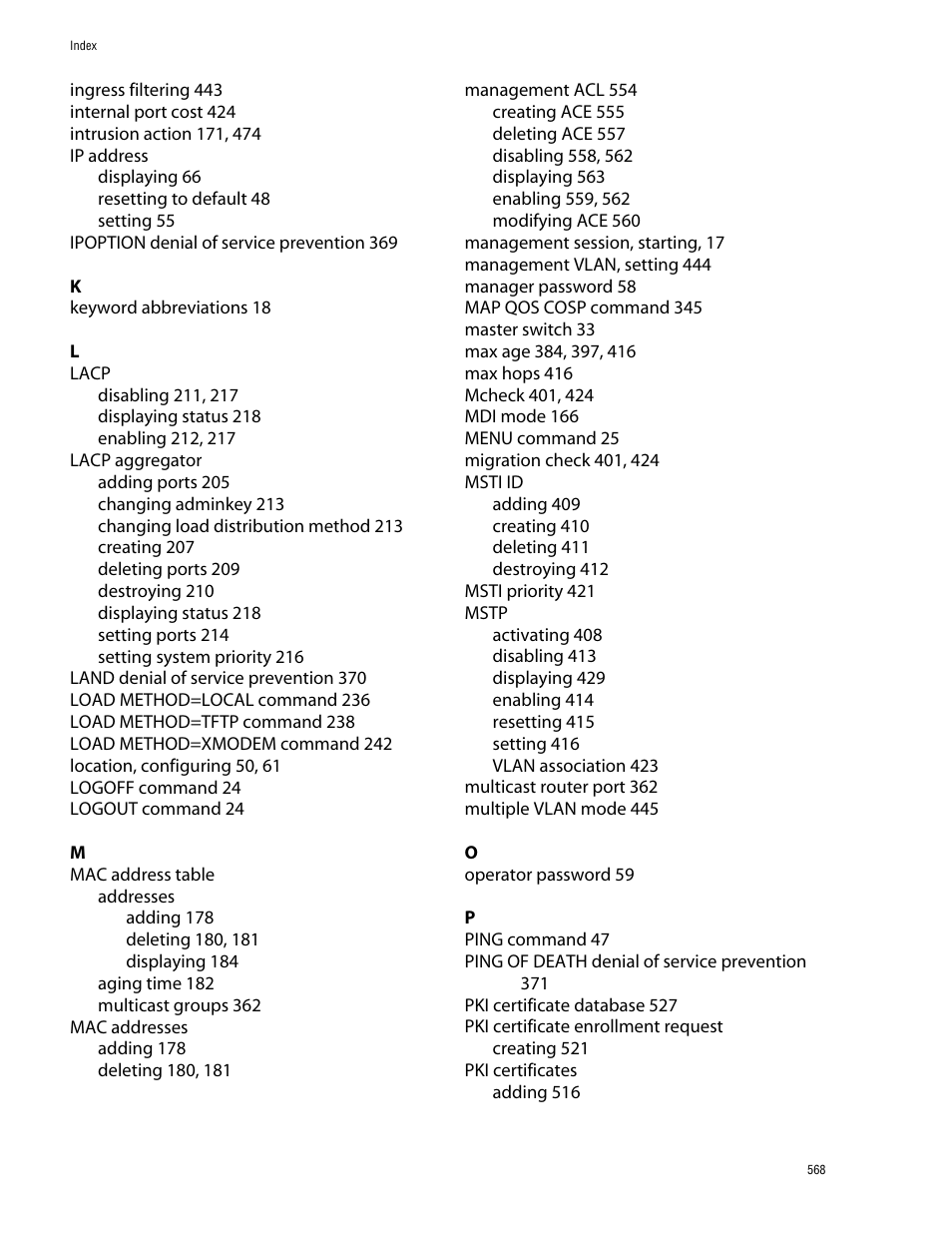 Allied Telesis AT-S62 User Manual | Page 568 / 573