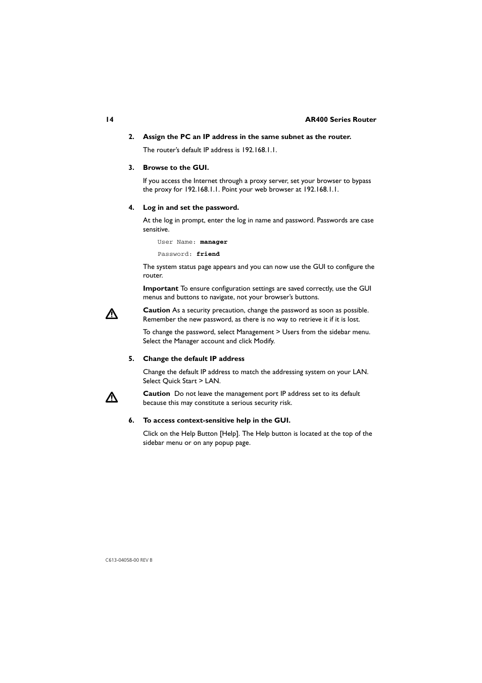 Allied Telesis AR400 Series Router User Manual | Page 14 / 40