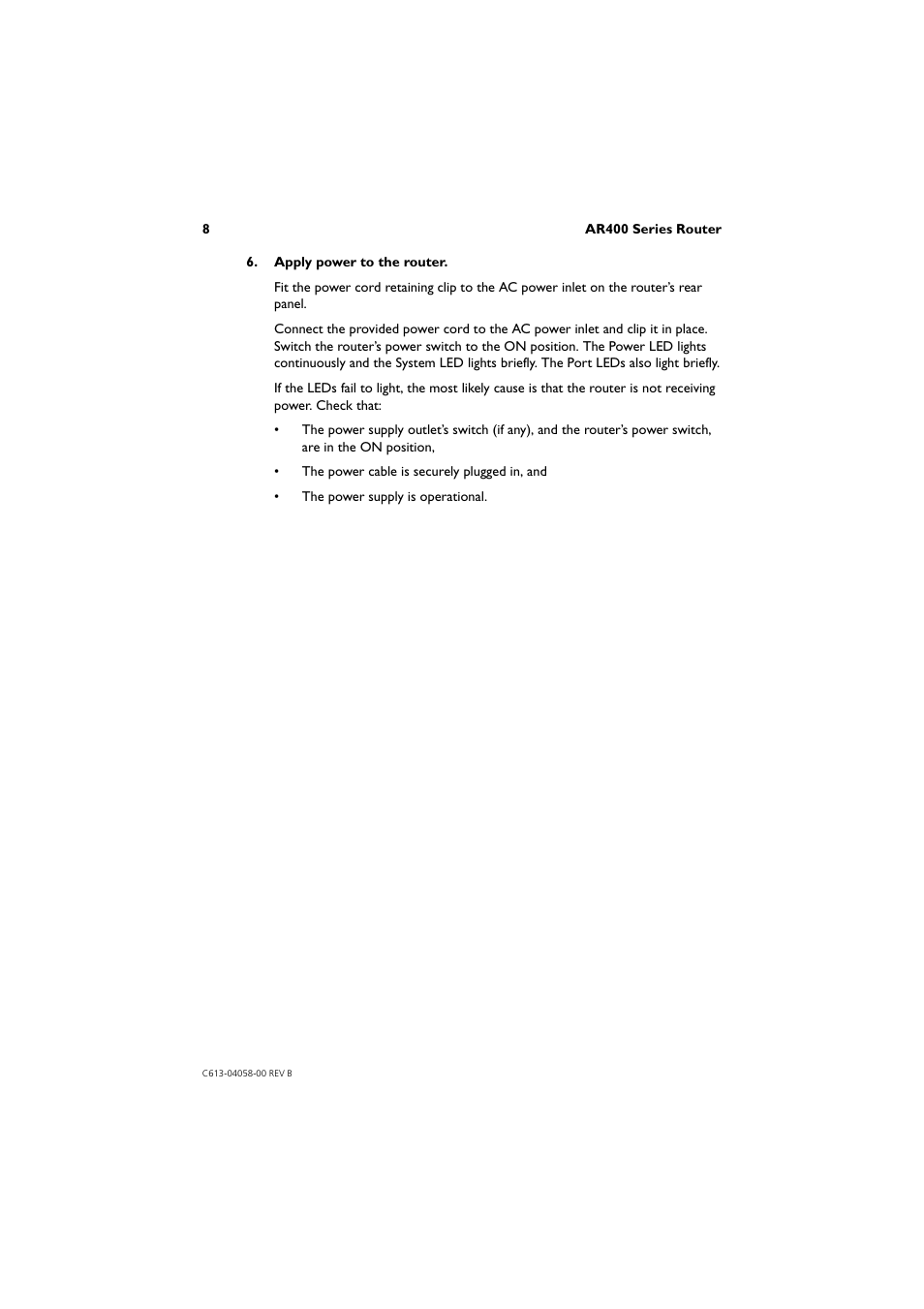 Allied Telesis AR400 Series Router User Manual | Page 8 / 40