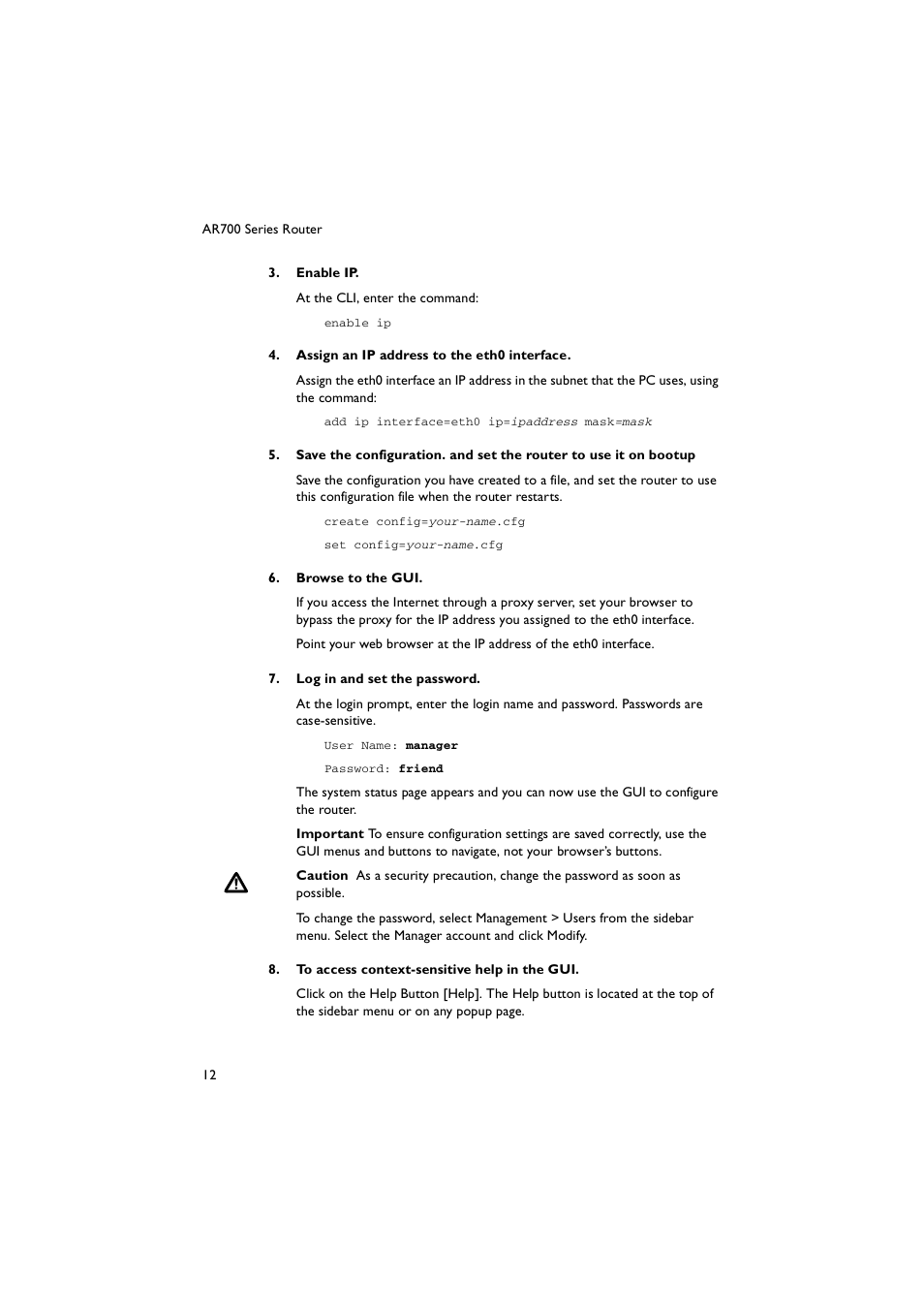 Allied Telesis AR700 Series Router User Manual | Page 12 / 52