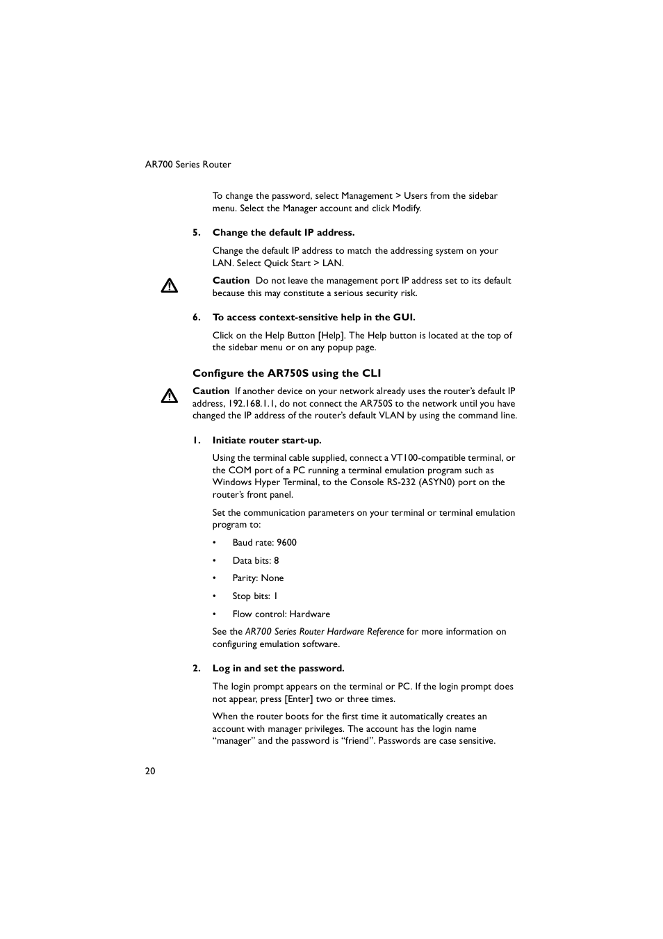 Allied Telesis AR700 Series Router User Manual | Page 20 / 52