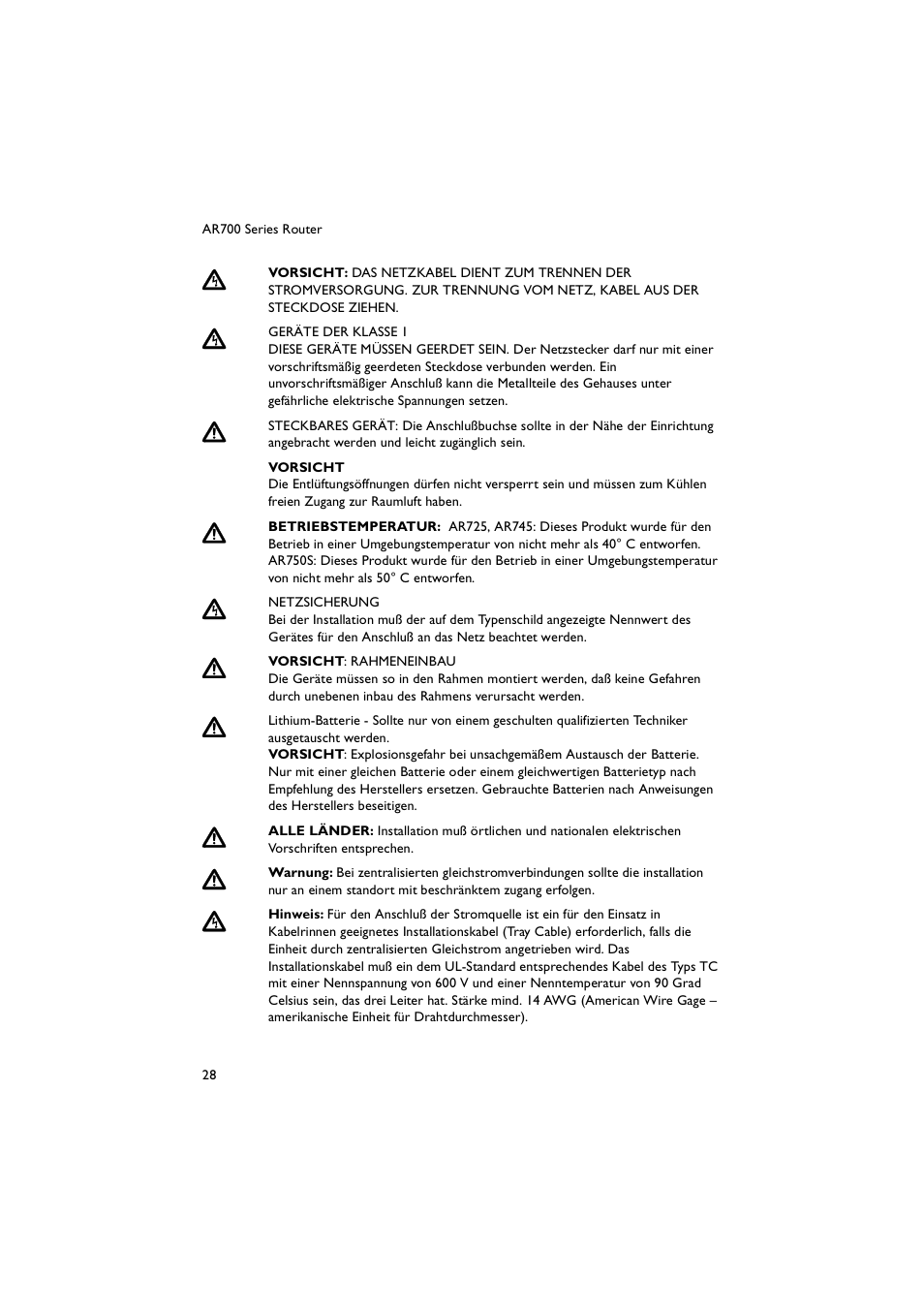 Allied Telesis AR700 Series Router User Manual | Page 28 / 52