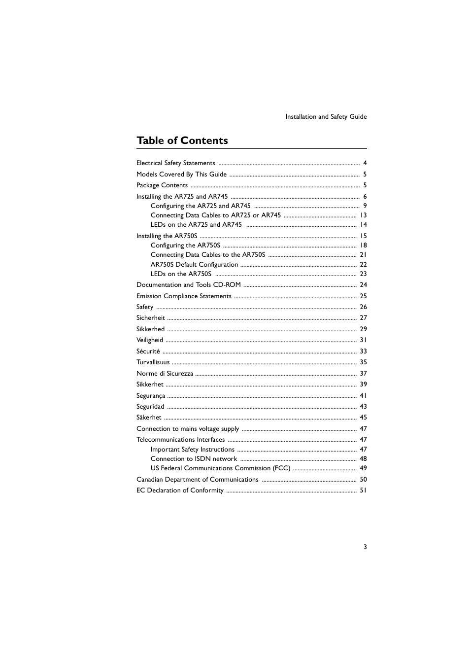 Allied Telesis AR700 Series Router User Manual | Page 3 / 52