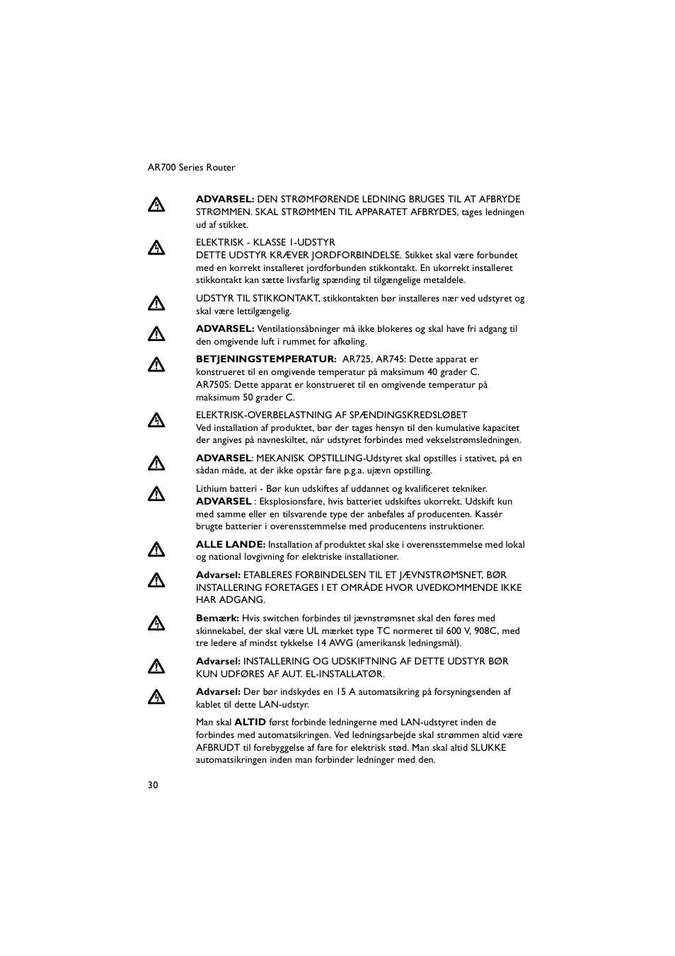 Allied Telesis AR700 Series Router User Manual | Page 30 / 52