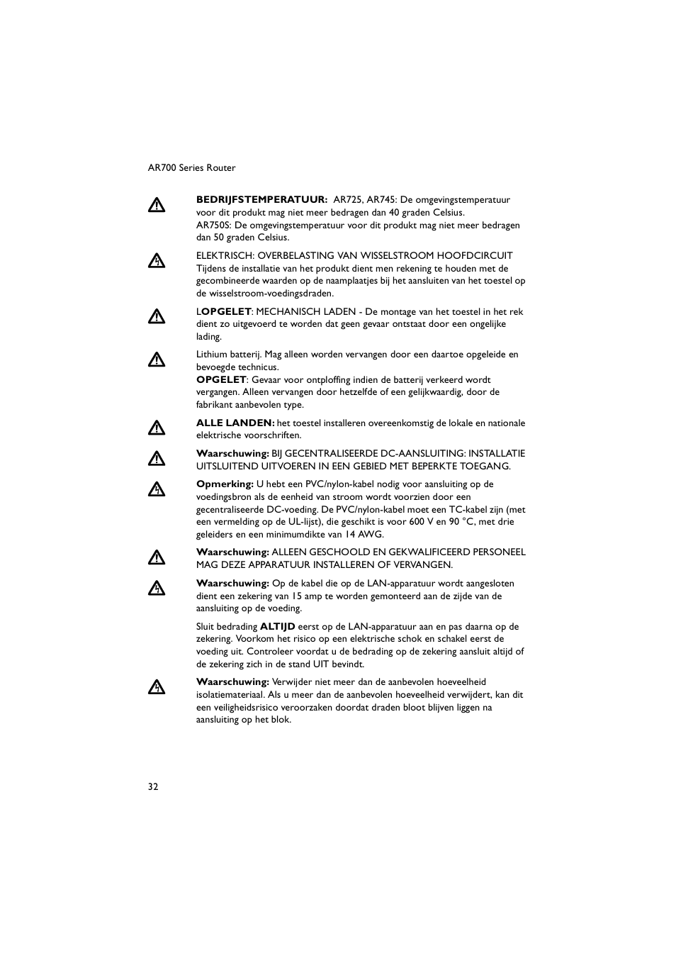 Allied Telesis AR700 Series Router User Manual | Page 32 / 52