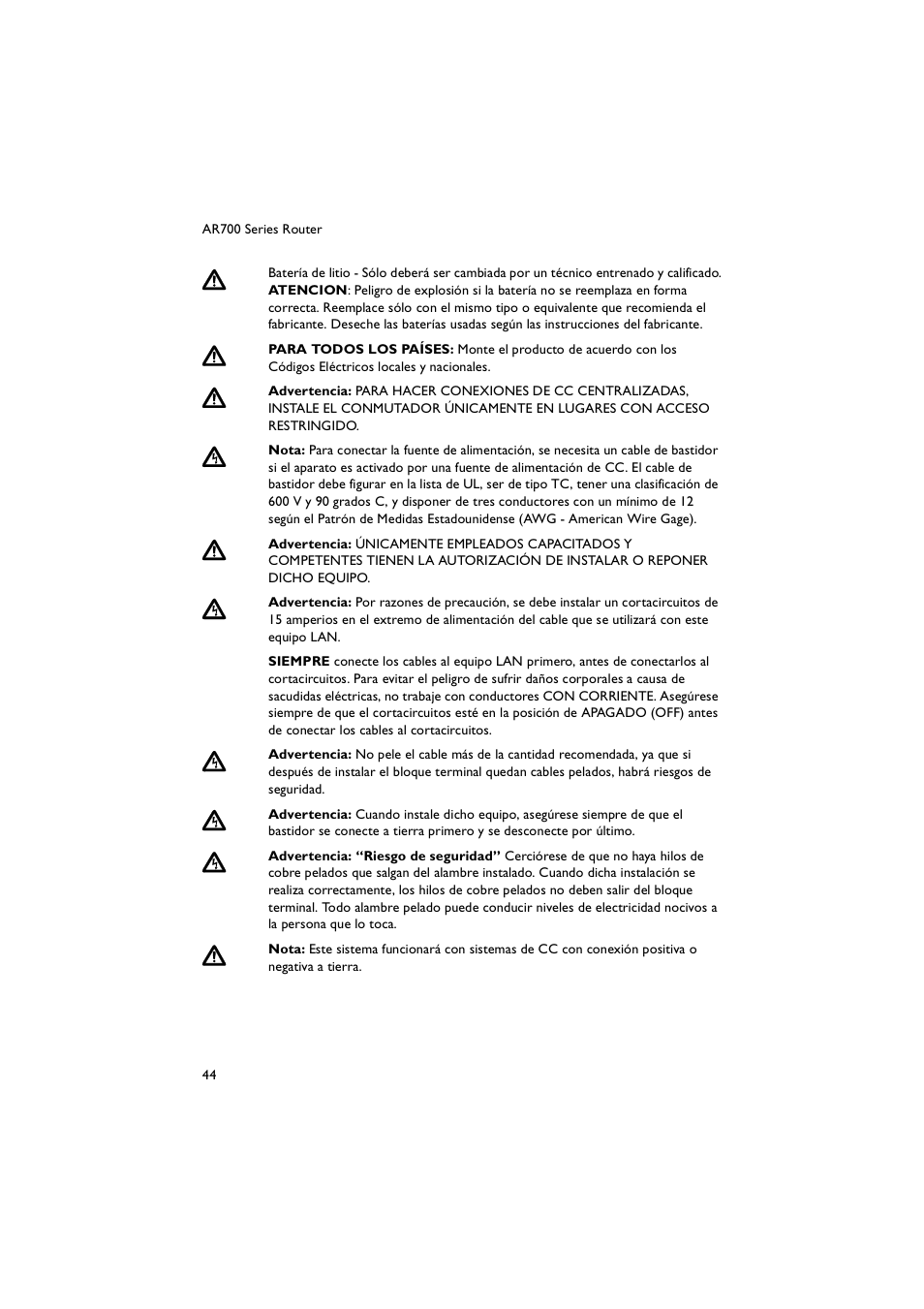 Allied Telesis AR700 Series Router User Manual | Page 44 / 52